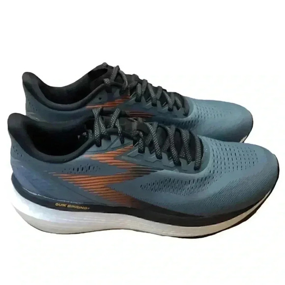 361 Spire 5 Mens 10 Stormy Gray Orange Stability Athletic Running Shoes NEW - Picture 3 of 7